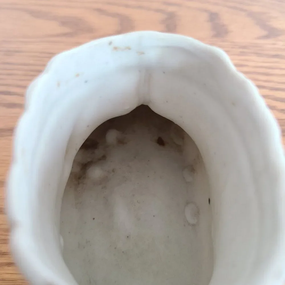Vintage Bisque Porcelain Ceramic Baby Bootie Mini Planter Trinket Container
